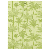緑のヤシの木パターン クリップボード (裏面)