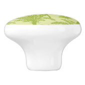 緑のヤシの木パターン セラミックノブ (側面)