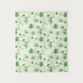 緑のヤシの木パターン タペストリー (正面)