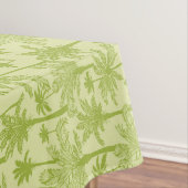 緑のヤシの木パターン テーブルクロス (インサイチュ)