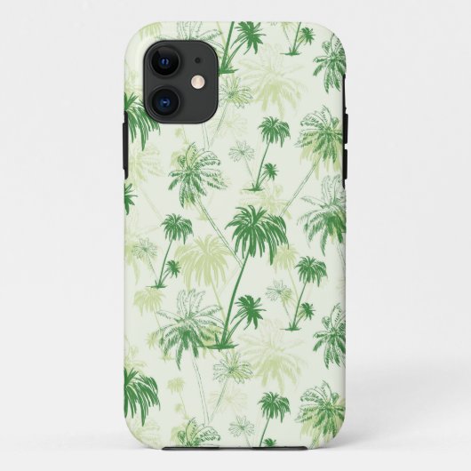 緑のヤシの木パターン Case-Mate iPhoneケース (裏面)