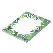 緑のヤシの葉、ジャングルの野生の緑の葉 ノートパッド (回転)