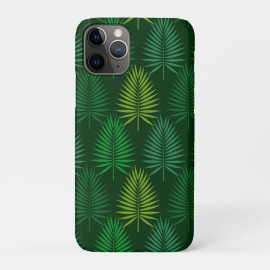 緑のヤシ離れの植物模様 Case-Mate iPhoneケース (裏)
