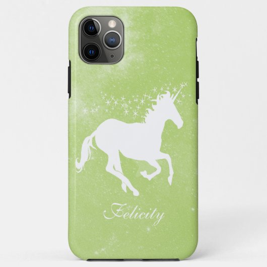 緑のユニコーンパーソナライズされたケース – メイトiPhoneケース Case-Mate iPhoneケース (裏面)