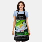 緑のユリと離れビジネステーマ、 エプロン (着用した状態)