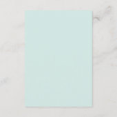 緑のユーカリとコットンの花結婚の エンクロージャーカード (裏面)