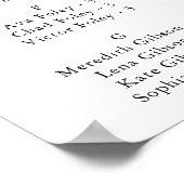 緑のユーカリのアルファベットの座席表 ポスター (角)