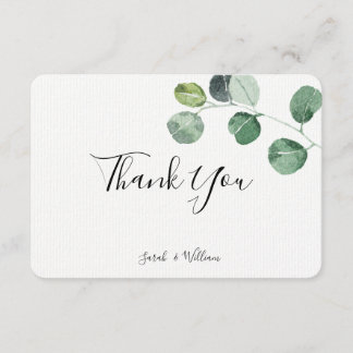 緑のユーカリのサンキューカード サンキューカード