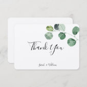 緑のユーカリのサンキューカード サンキューカード (正面/裏面)