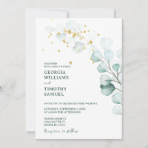 緑のユーカリの緑とキラキラ金ゴールド