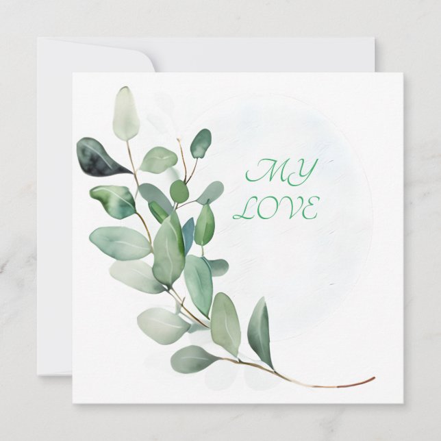 緑のユーカリの葉 (正面)