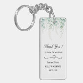 緑のユーカリの葉　リハーサルディナーの贈り物 キーホルダー (正面左)