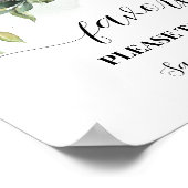 緑のユーカリの赤ちゃんシャワー記号を引き立てる ポスター (角)