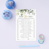 緑のユーカリは彼女はむしろブライダルゲーム チラシ (シングル)