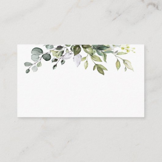 緑のユーカリは瓶の中のキスの数を推測 エンクロージャーカード (裏面)