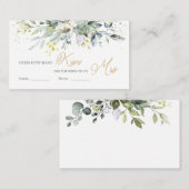 緑のユーカリは瓶の中のキスの数を推測 エンクロージャーカード (正面/裏面)