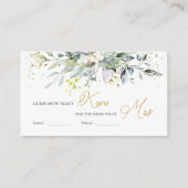 緑のユーカリは瓶の中のキスの数を推測 エンクロージャーカード (正面)