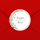 緑のユーカリパーソナライズされたプ結婚ス ラウンドシール