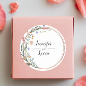 緑のユーカリパーソナライズされたプ結婚ス ラウンドシール