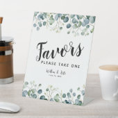 緑のユーカリプタスパーティー結婚イベント 台座サイン (インサイチュ)