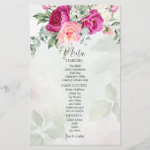 緑のユーカリプタス・マゼンタピーニーバラメニュー (正面)