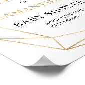 緑のユーカリプトゥスボホベイビーシャワー歓迎サイン ポスター (角)