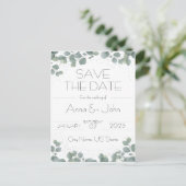 緑のユーカリモダンプトゥス緑の日を保存 ポストカード (スタンド正面)