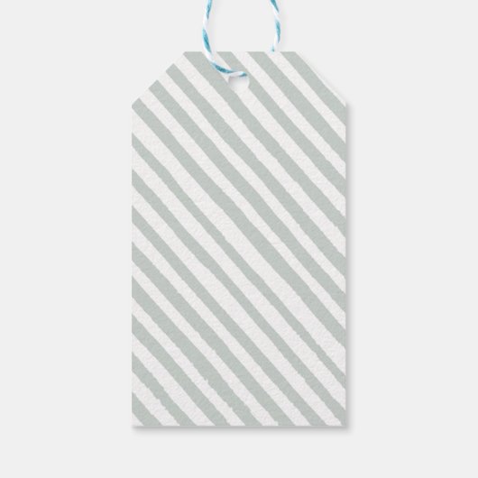 緑のユーカリ女の子の赤ちゃん感謝していシャワーあなたラベル ギフトタグ (裏面)