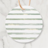 緑のユーカリ我々は赤ちゃんシャワーを待つことができる フェイバータグ (裏面)