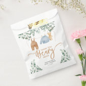 緑のユーカリ我々は赤ちゃんシャワーを待つことができる フェイバーバッグ (封をした状態)