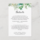 緑のユーカリ書結婚道の詳細 エンクロージャーカード (正面)