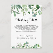 緑のユーカリ書結婚道の願い井戸 エンクロージャーカード (正面)