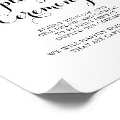 緑のユーカリ植物抜き式標識 ポスター (角)