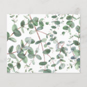 緑のユーカリ植物葉を予算に計上モダンする チラシ (裏面)