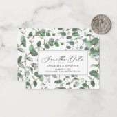 緑のユーカリ植物葉を予算に計上モダンする ノートカード (正面/裏面インサイチュ)