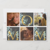 緑のユーカリ母3枚の写真母の日 シーズンカード (正面)