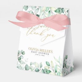 緑のユーカリ甘い感謝の赤ちゃんシャワー フェイバーボックス