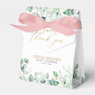 緑のユーカリ甘い感謝の赤ちゃんシャワー フェイバーボックス