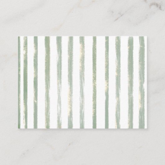 緑のユーカリ真珠のように待つ赤ちゃんシャワー本 エンクロージャーカード (裏面)