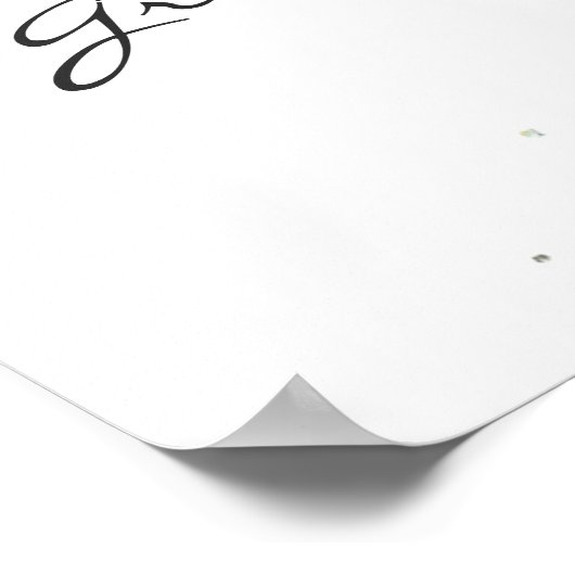 緑のユーカリ結婚プスの歓迎サイン ポスター (角)