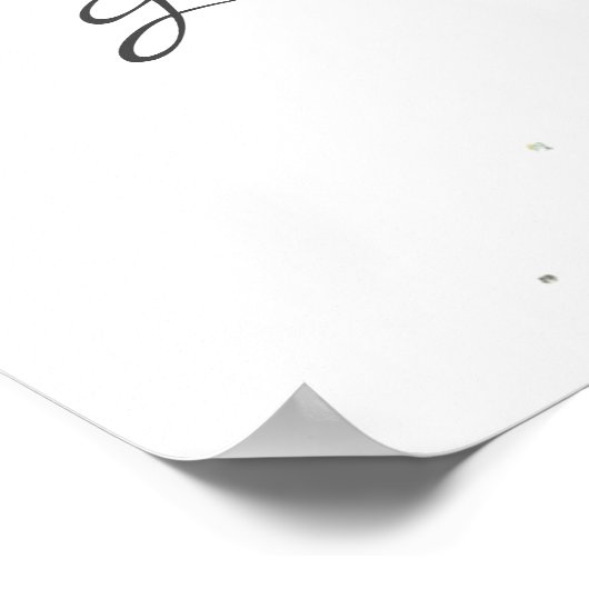 緑のユーカリ結婚プスの歓迎サイン ポスター (角)