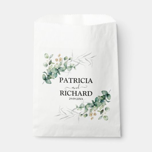 緑のユーカリ結婚プス フェイバーバッグ (正面)