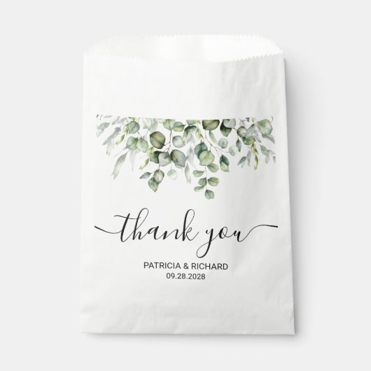 緑のユーカリ結婚プス フェイバーバッグ (正面)