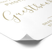 緑のユーカリ結婚プソスの写真のゲストブックのサイン ポスター (角)