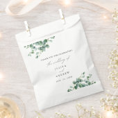 緑のユーカリ結婚プタス フェイバーバッグ (クリップ留めされた状態)