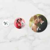 緑のユーカリ結婚プトゥスのテーブルデコール コンフェッティ (正面)