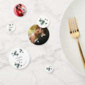 緑のユーカリ結婚プトゥスのテーブルデコール コンフェッティ (グループ)
