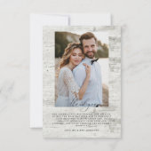 緑のユーカリ結婚プトゥスの木感謝していの写真あなた 出欠カード (裏面)