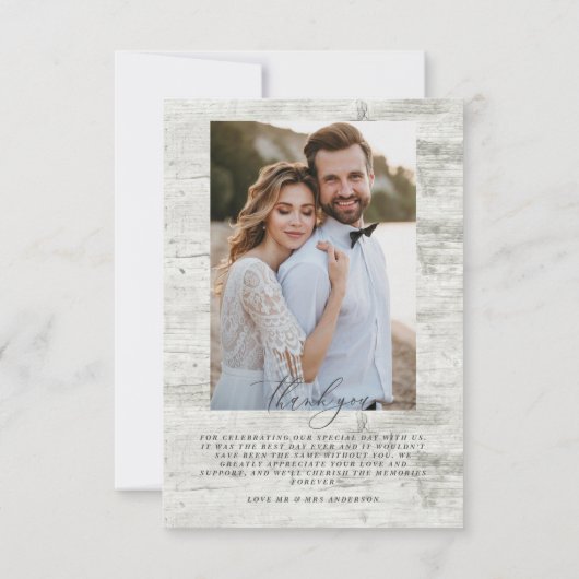 緑のユーカリ結婚プトゥスの木感謝していの写真あなた 出欠カード (裏面)