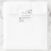 緑のユーカリ緑のフローラ園 スクエアシール (バッグ)